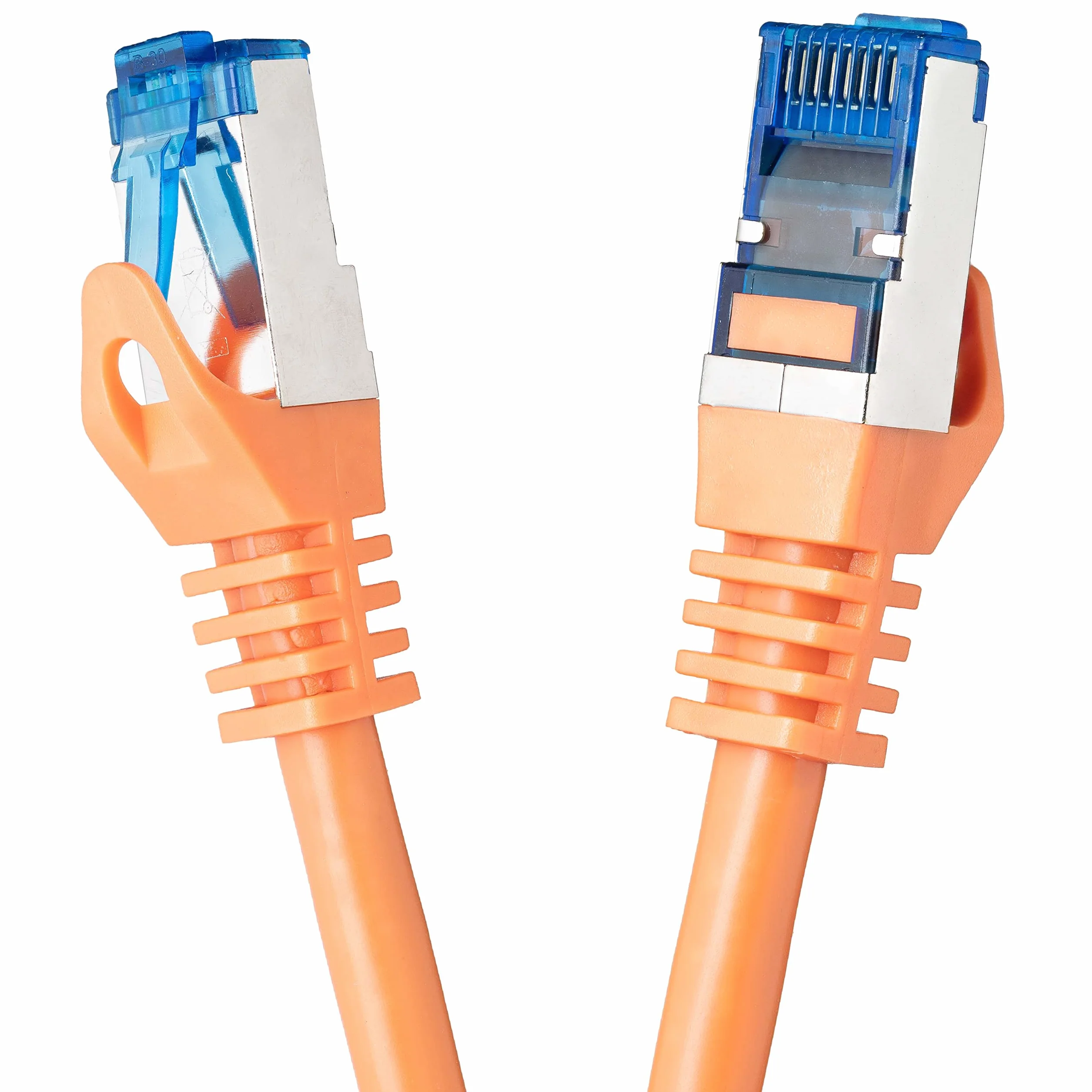 BIGtec Kabel Ethernet 2m Kabel Sieciowy CAT 7 pomarańczowy Kabel LAN RJ45 podwójnie ekranowany kompatybilny PS5 PS4 Playstation 5 Switch NAS Router Smart TV Box komputer dla graczy