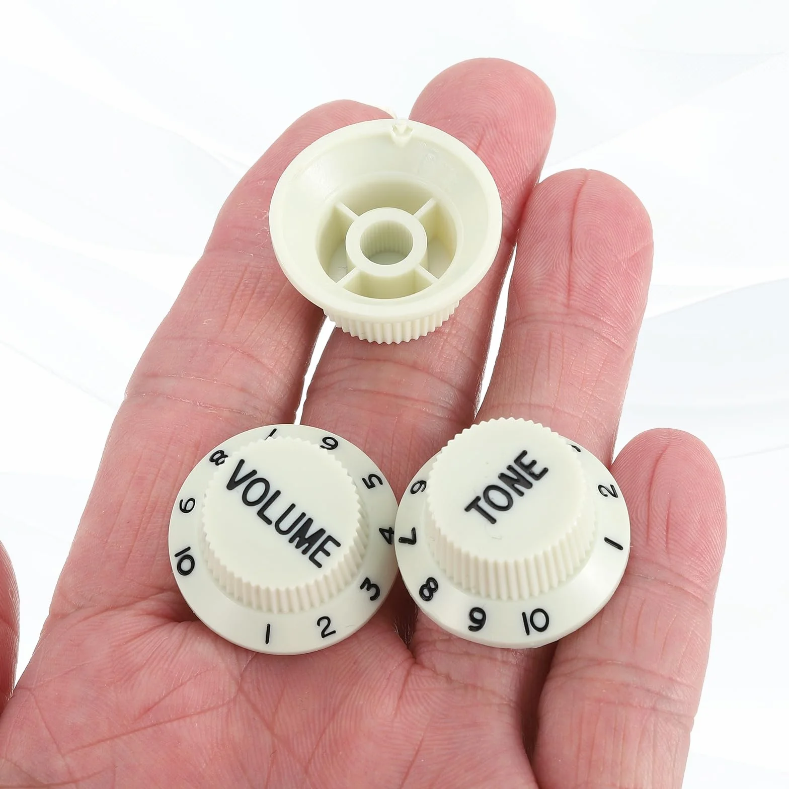 QUARKZMAN 3 sztuki metrycznych Top Hat Bell Knobs 1 Volume 2 Tone Control Guziki zestaw do gitar elektrycznych Bass Split Cholewka potencjometr Miętowy Zielony Czarny