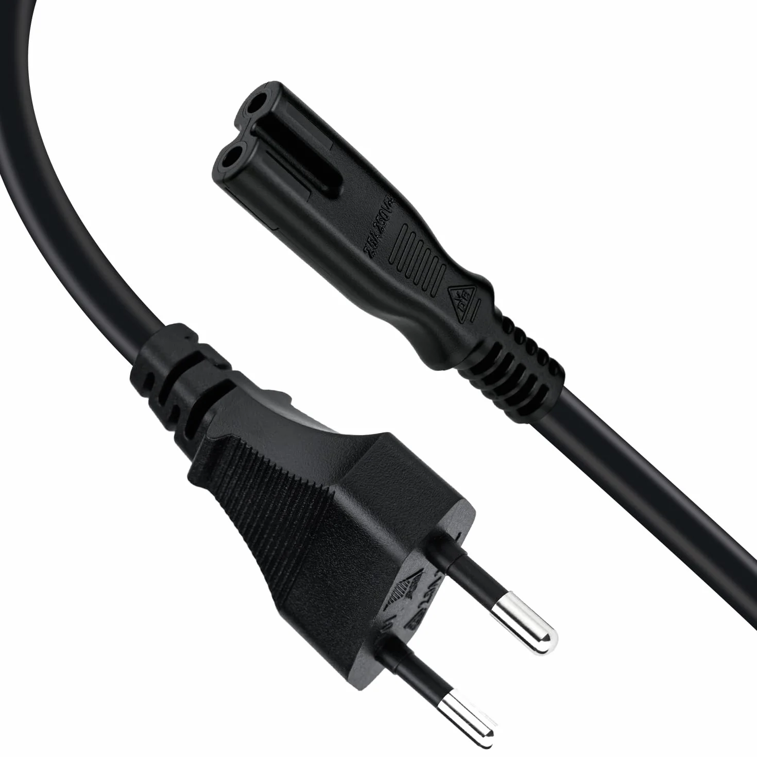 Wigearss Euro kabel zasilający C7, kabel zasilający, 2-biegunowy, do PS5/PS4/PS3/Xbox serii X/Xbox Series S/Xbox One X/Xbox One S, 1,5 m