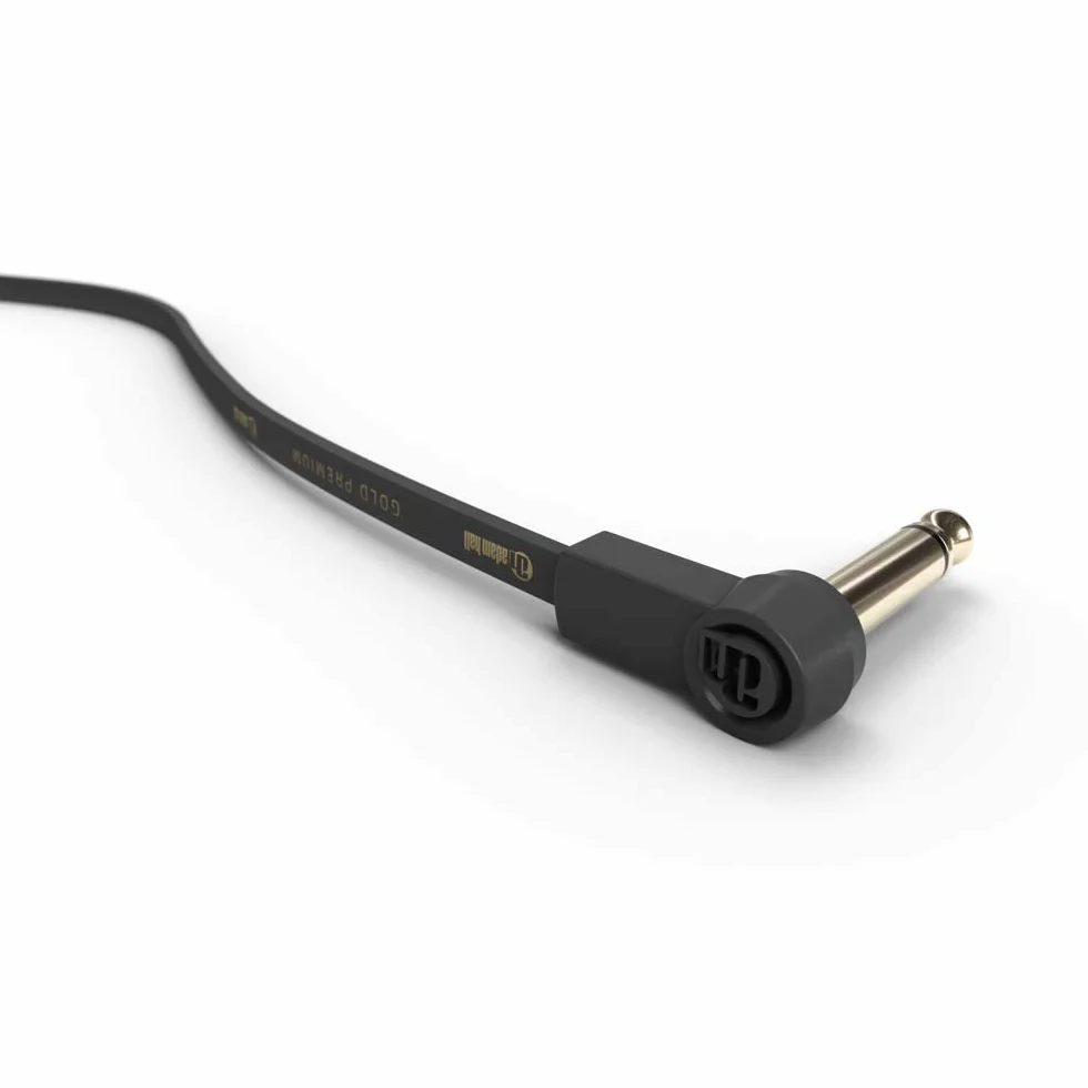 Adam Hall Cables K4 IRR 0045 FLM płaski kabel audio, wtyczka mono złota 6,3 mm, 0,45 m
