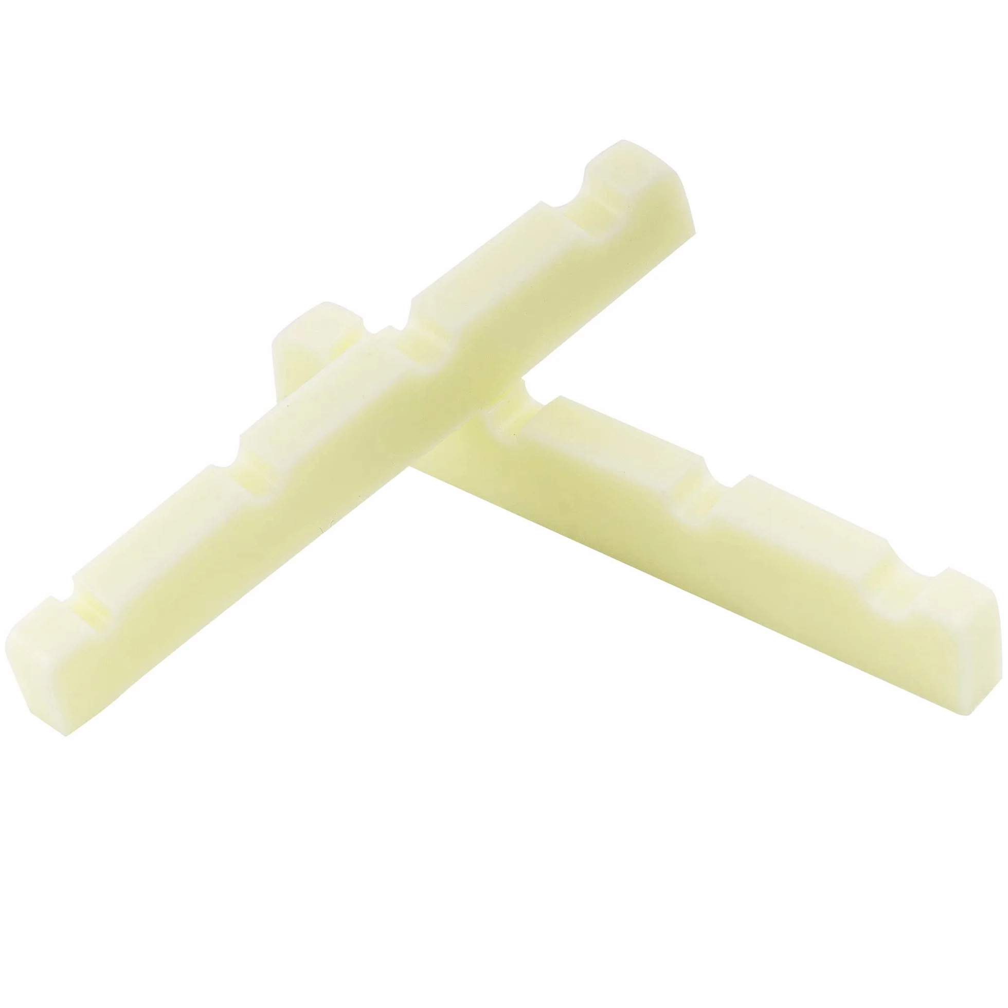 Musiclily Pro Plastik żywicy Mocznikowej 40mm Siodełko Jazz Bass do 4-strunowe Bas J Bass, Kość Słoniowa(2 szt.)