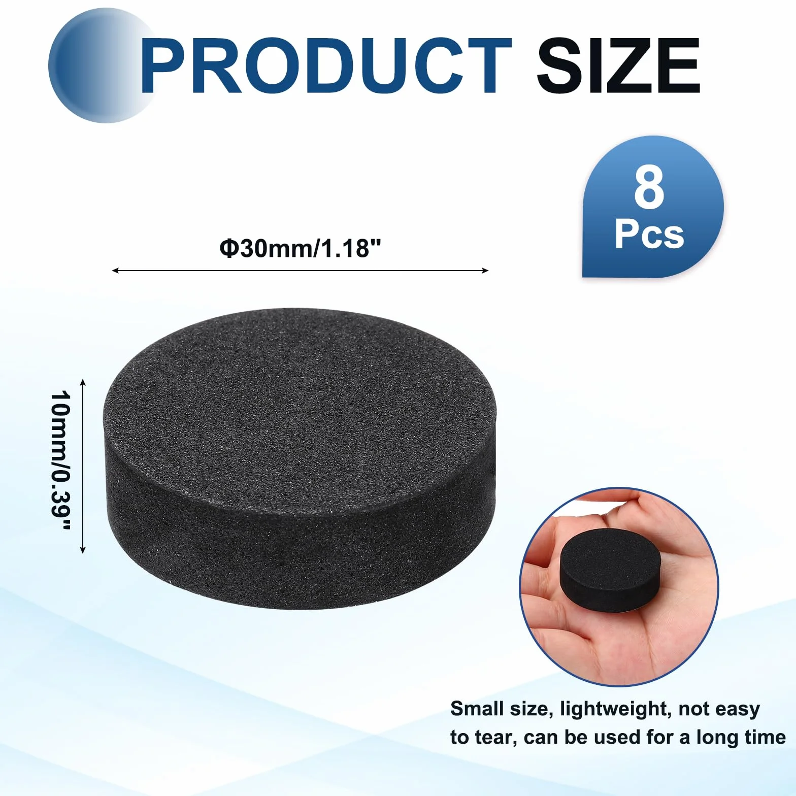 QUARKZMAN 8 sztuk noski izolacyjne do głośników, jednostronne, 30 mm x 10 mm, antypoślizgowa podstawa z pianki amortyzującej wstrząsy, mata do głośników, system dźwiękowy HiFi, kino domowe, czarne