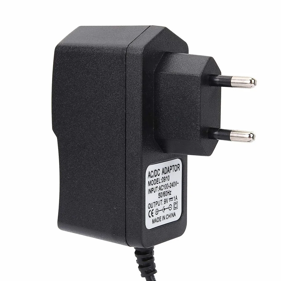 Drfeify Uniwersalna ładowarka 9V AC/DC do pedału z efektem gitary elektrycznej 100-240V (wtyczka EU)