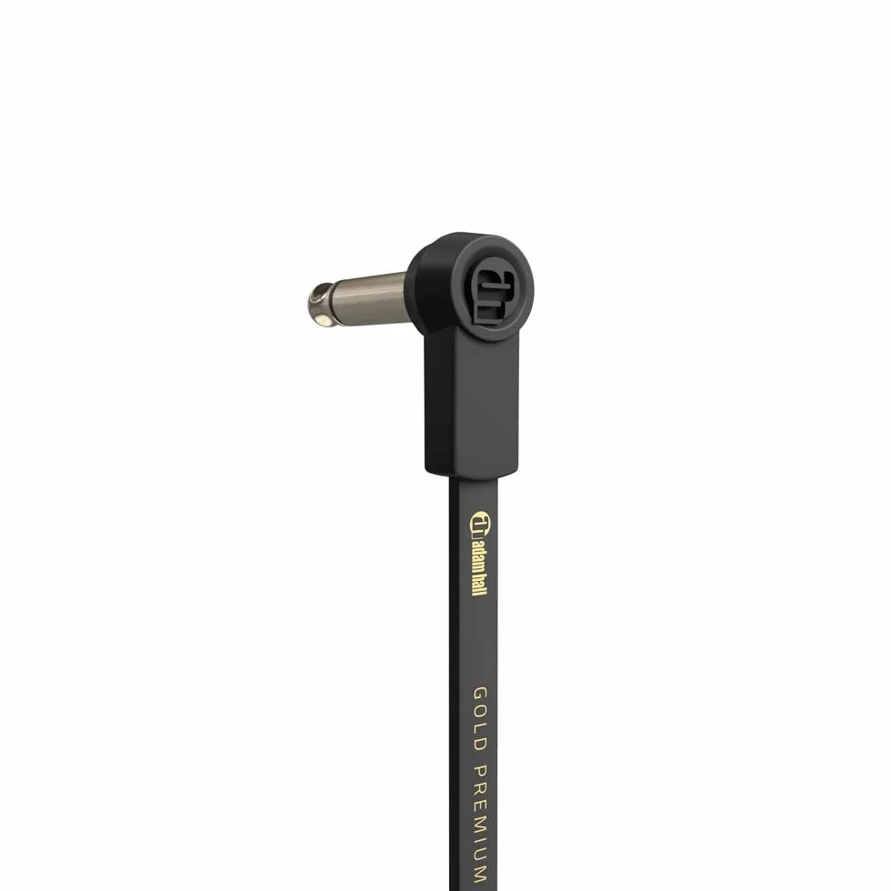 Adam Hall Cables K4 IRR 0045 FLM płaski kabel audio, wtyczka mono złota 6,3 mm, 0,45 m