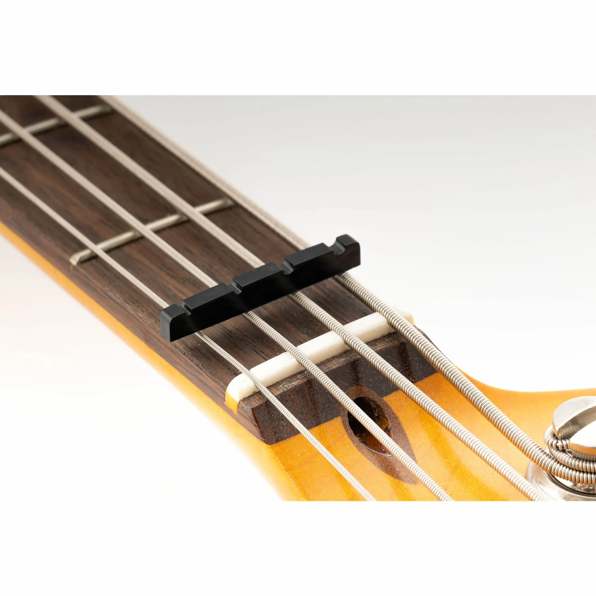 Musiclily Pro Plastik żywicy Mocznikowej 40mm Siodełko Jazz Bass do 4-strunowe Bas J Bass, Czarny(2 szt.)