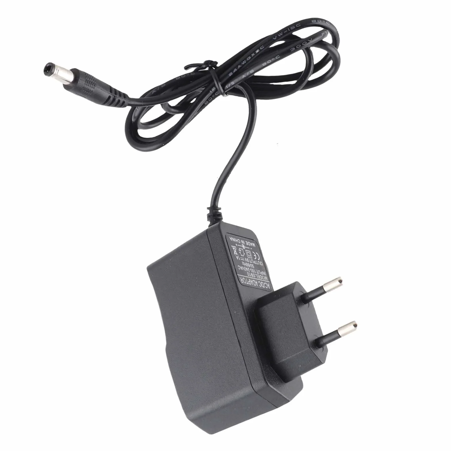 Zasilacz do gitary, zasilacz 9V AC/DC Zasilacz do klawiatury cyfrowej, pianina elektrycznego, gitary elektrycznej, pojedynczego efektora 100-240V (wtyczka EU)
