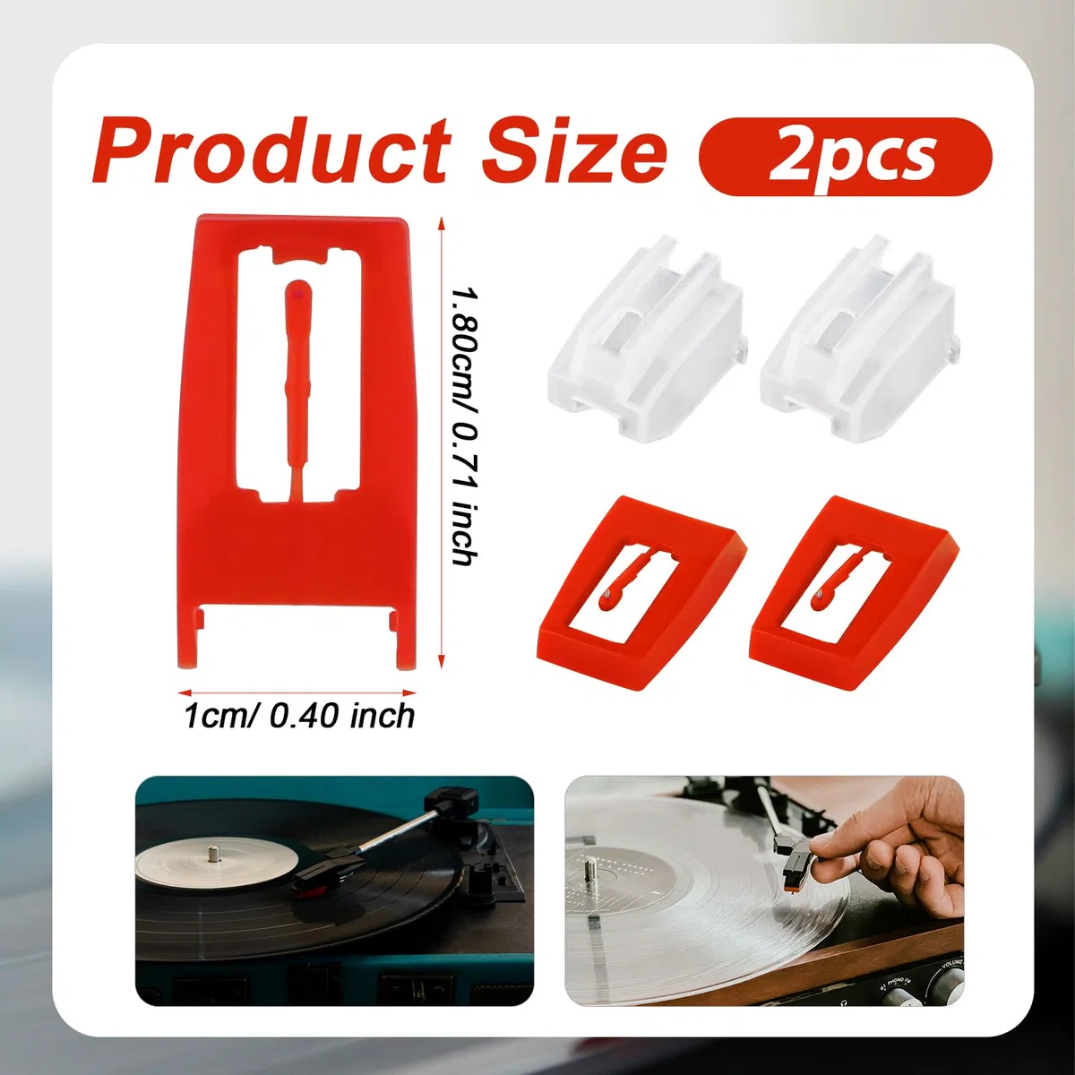 2 szt. Igla Gramofonu, Igla do Wymiany Gramofonu Igla Diamentowa Rysik Gramofonu do Crosley NP1 i NP6 LPplayer Gramofon