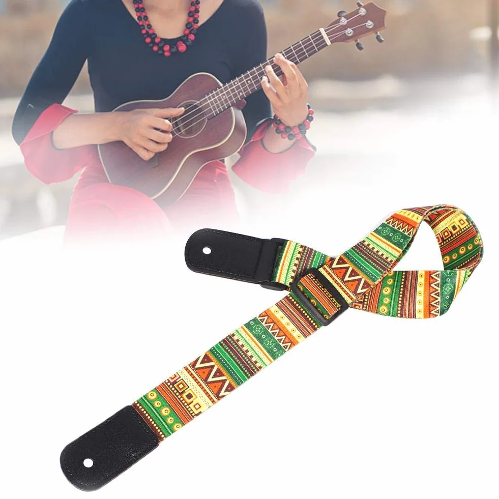 RiToEasysports Ukulele pasek, regulowany hawajski styl Ukulele 4-strunowy pasek na ramię z gitarą hawajską