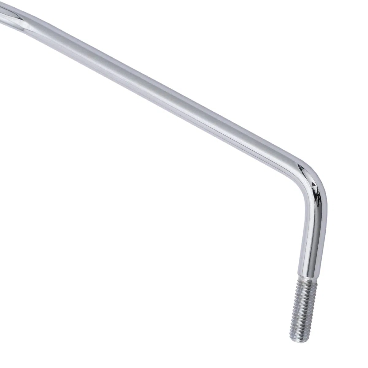Musiclily Pro 4,8mm Gwint Stalowe Ramię Tremolo do Gitary Elektrycznej Importowanej Strat, Chrom z Biała Nakładka