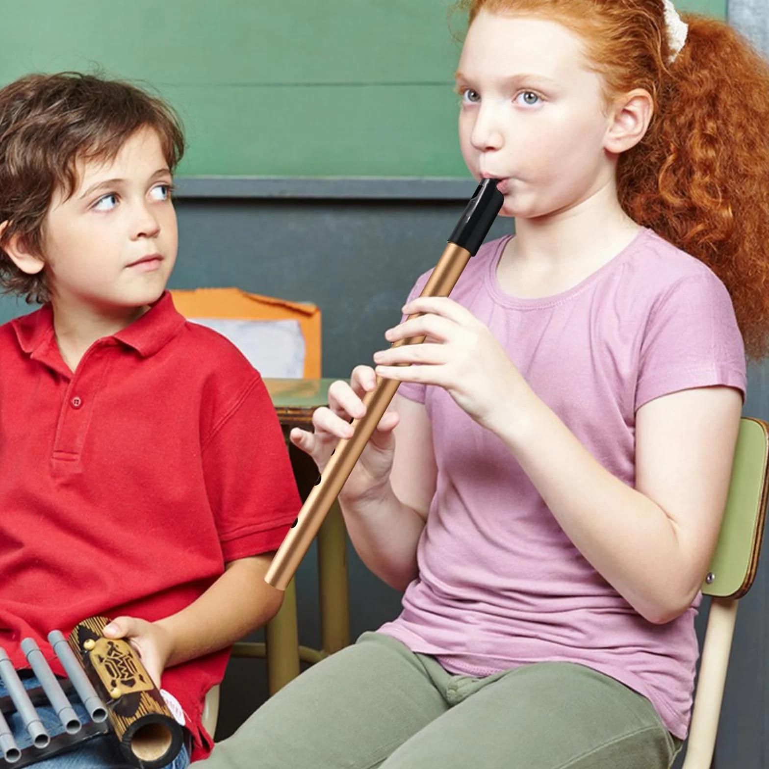 Irlandzka Tin Whistle Tonart D doskonała jakość dźwięku flet prosty dla początkujących miłośników muzyki z etui ochronnym