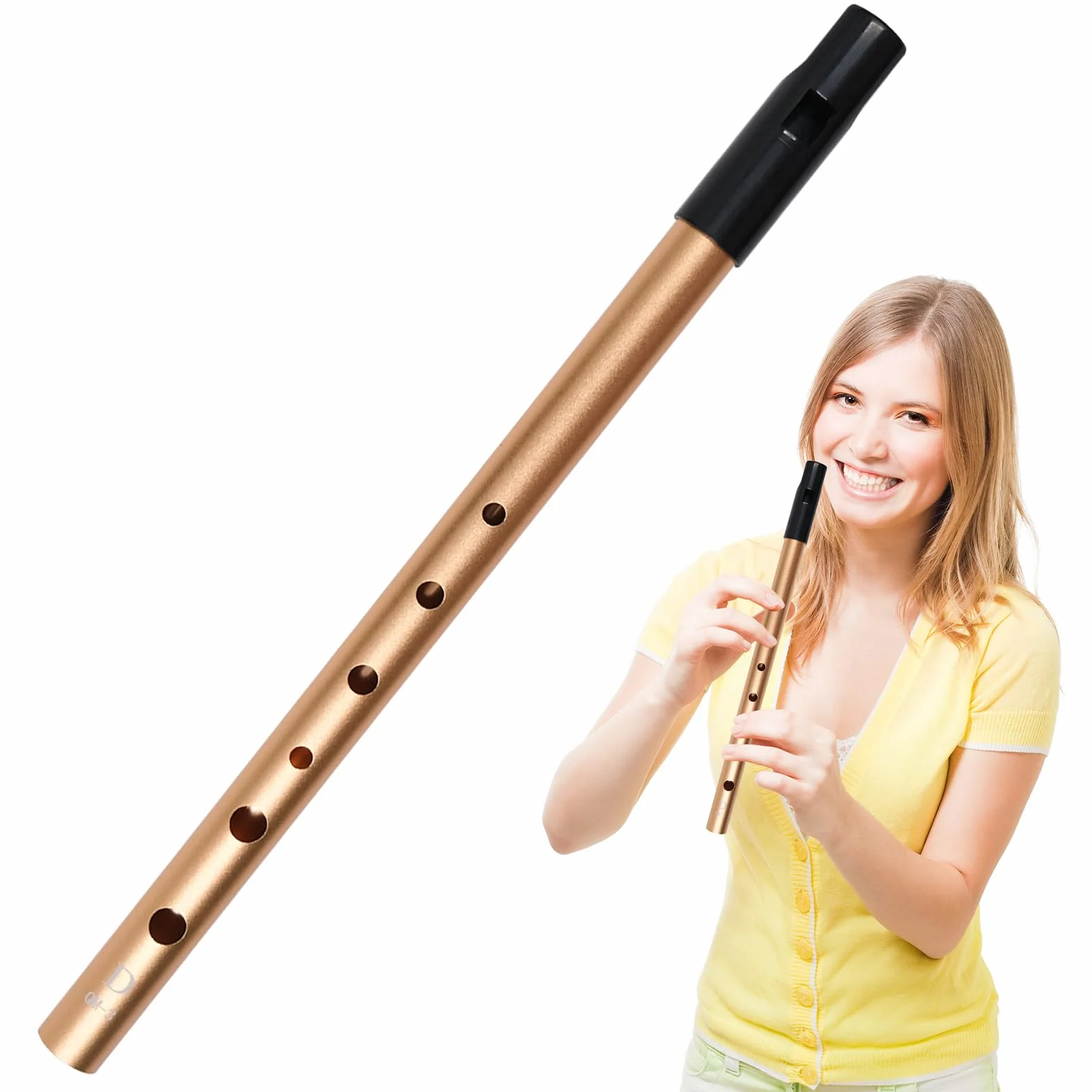 Irlandzka Tin Whistle Tonart D doskonała jakość dźwięku flet prosty dla początkujących miłośników muzyki z etui ochronnym