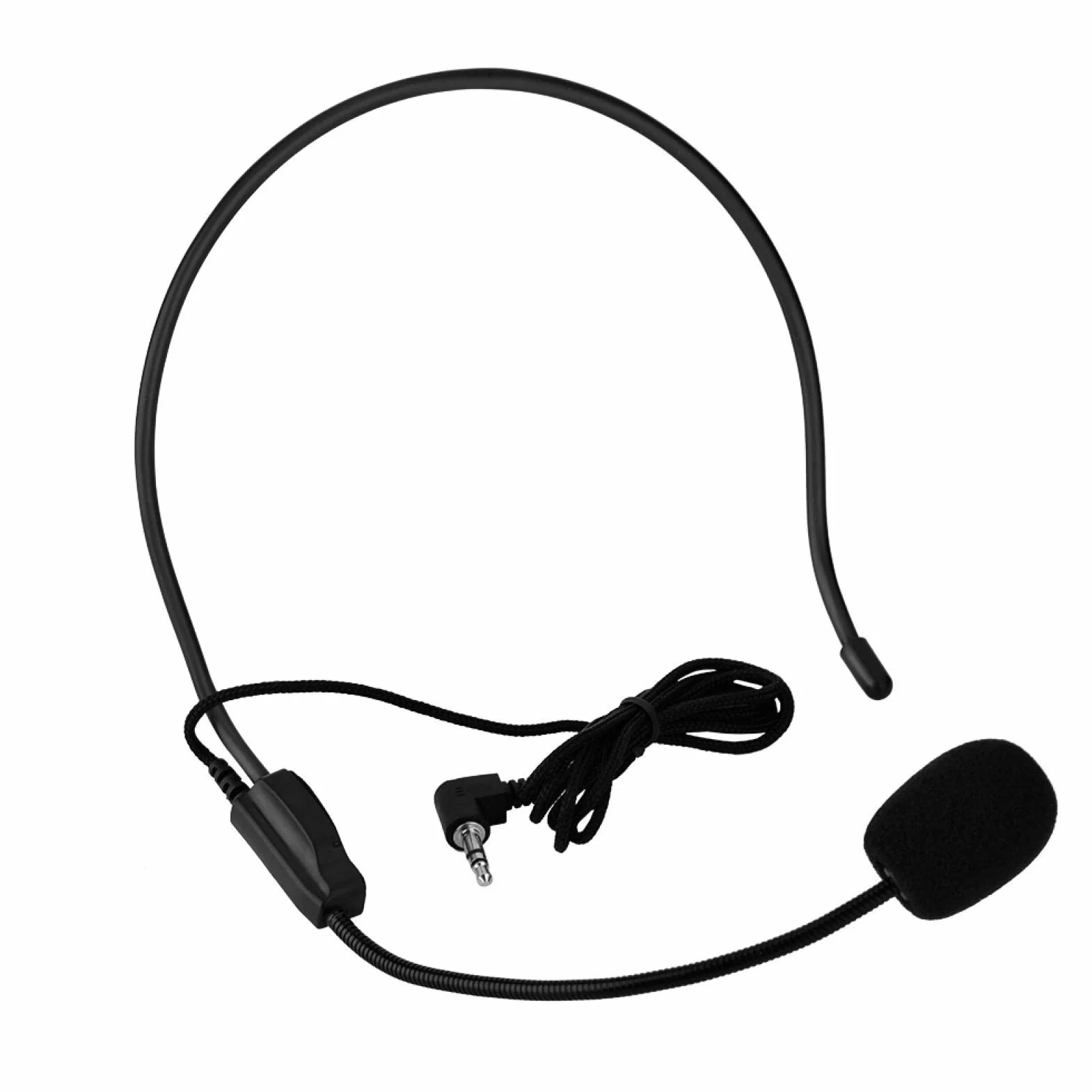 Przenośny Mini Mikrofon Przewodowy 3,5 mm, Jednostronny ABS, Pojemnościowy do Wzmacniacza Głosu, Głośnika, Kompatybilny ze Smartfonami