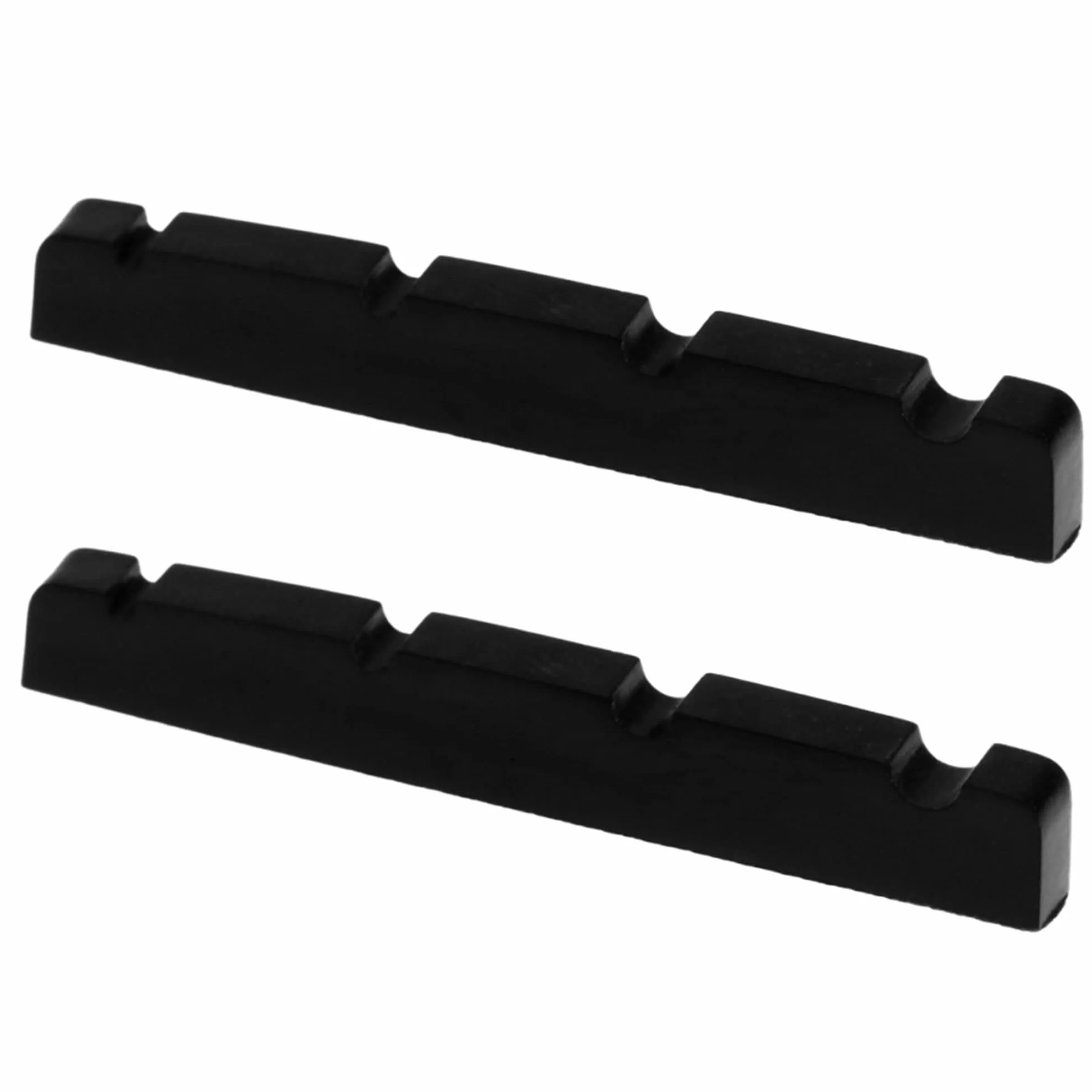 Musiclily Pro Plastik żywicy Mocznikowej 40mm Siodełko Jazz Bass do 4-strunowe Bas J Bass, Czarny(2 szt.)