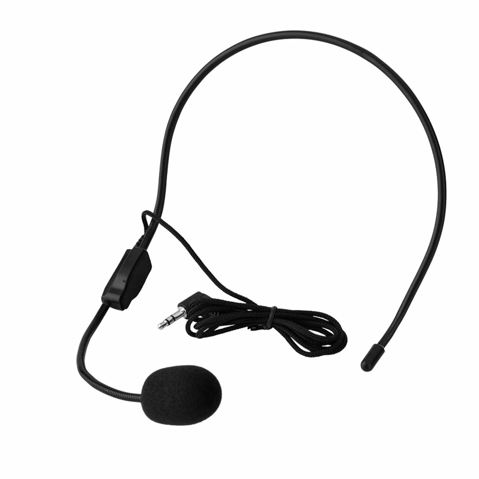 Przenośny Mini Mikrofon Przewodowy 3,5 mm, Jednostronny ABS, Pojemnościowy do Wzmacniacza Głosu, Głośnika, Kompatybilny ze Smartfonami