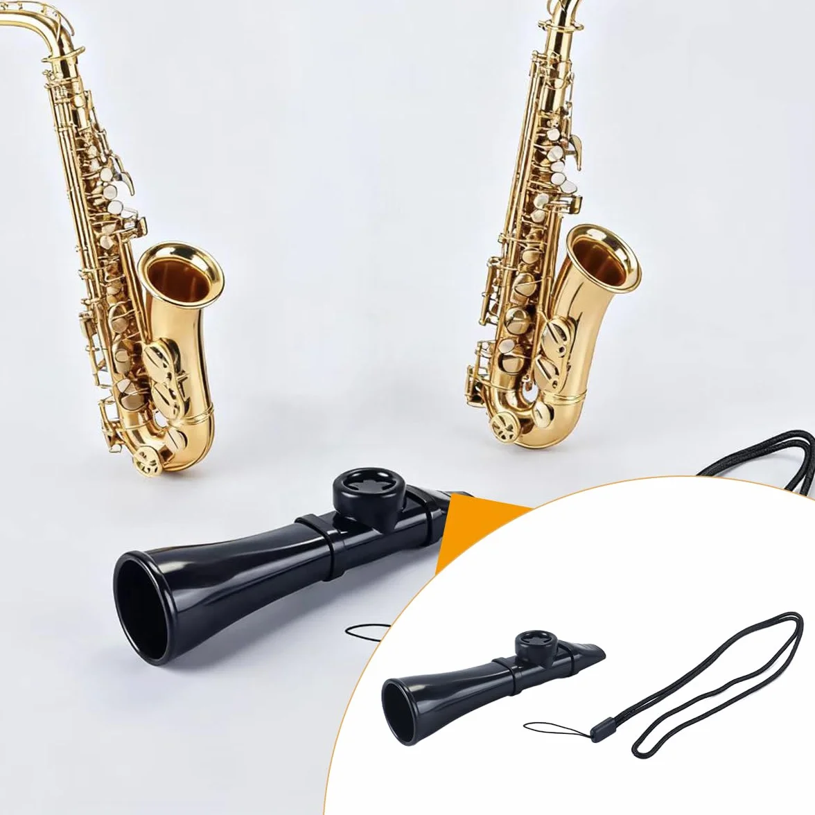 Alnicov Kazoos saksofon ze smyczą, łatwe do nauczenia się instrumenty, ulepszony instrument muzyczny Kazoo na prezenty imprezowe